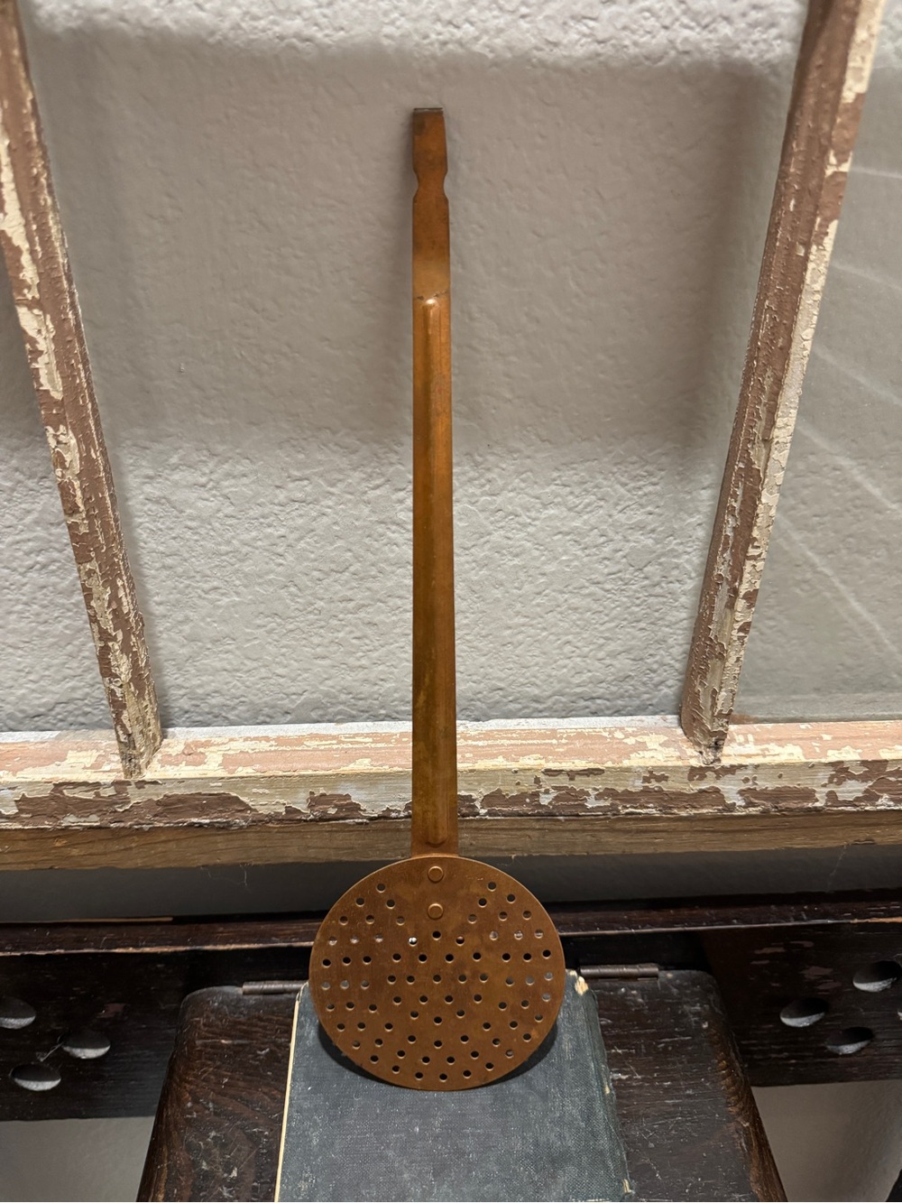 Vintage Copper Skimmer Spoon
